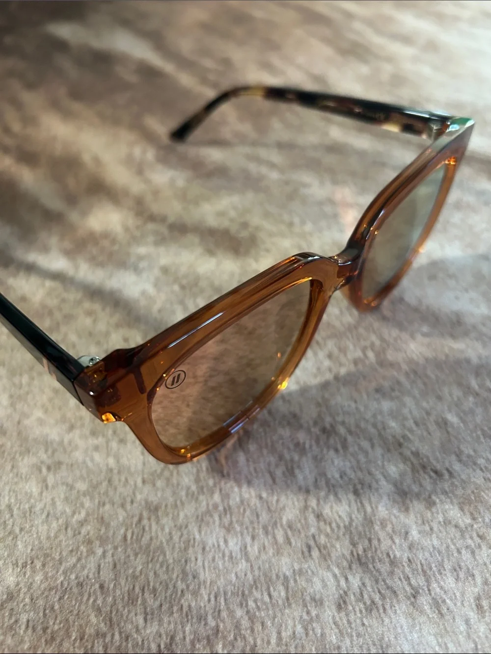 Blenders Translucent Amber Cat-Eye Sunglasses